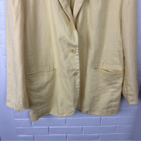 Madewell Yellow The Oversized Linen Blazer Jacket Size XL - Picture 7 of 12